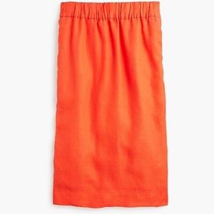 Pull-on beauchamps linen skirt